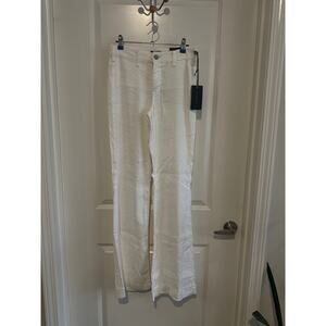 NYDJ Claire White Stretch Linen Blend Trousers Sz. 2 NWT